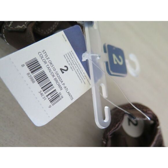 OshKosh B'gosh Boy’s Size 2 Tan/Dark Brown Fisherman Hook n Loop Strap Sandal - Picture 5 of 7